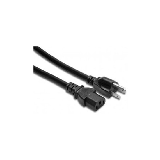 Hosa Power Cord, IEC C13 to NEMA 5-15P, 3 ft