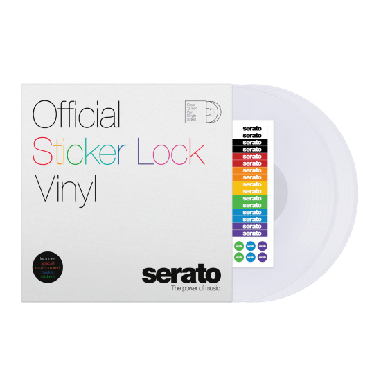Serato Control Vinyl Sticker Lock 2x12" Pair, Clear