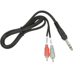 Hosa Insert Cable, 1/4 in TRS to Dual RCA, 4 m Hosa Insert Cable, 1/4 in TRS to Dual RCA, 4 m