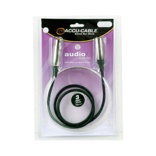 Accu Cable XL-3 Mic Cable- 3 ft
