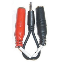 Hosa Stereo Breakout, 3.5 mm TRS to Dual 1/4 in TSF